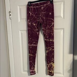 Starry Burgundy Kids Leggings